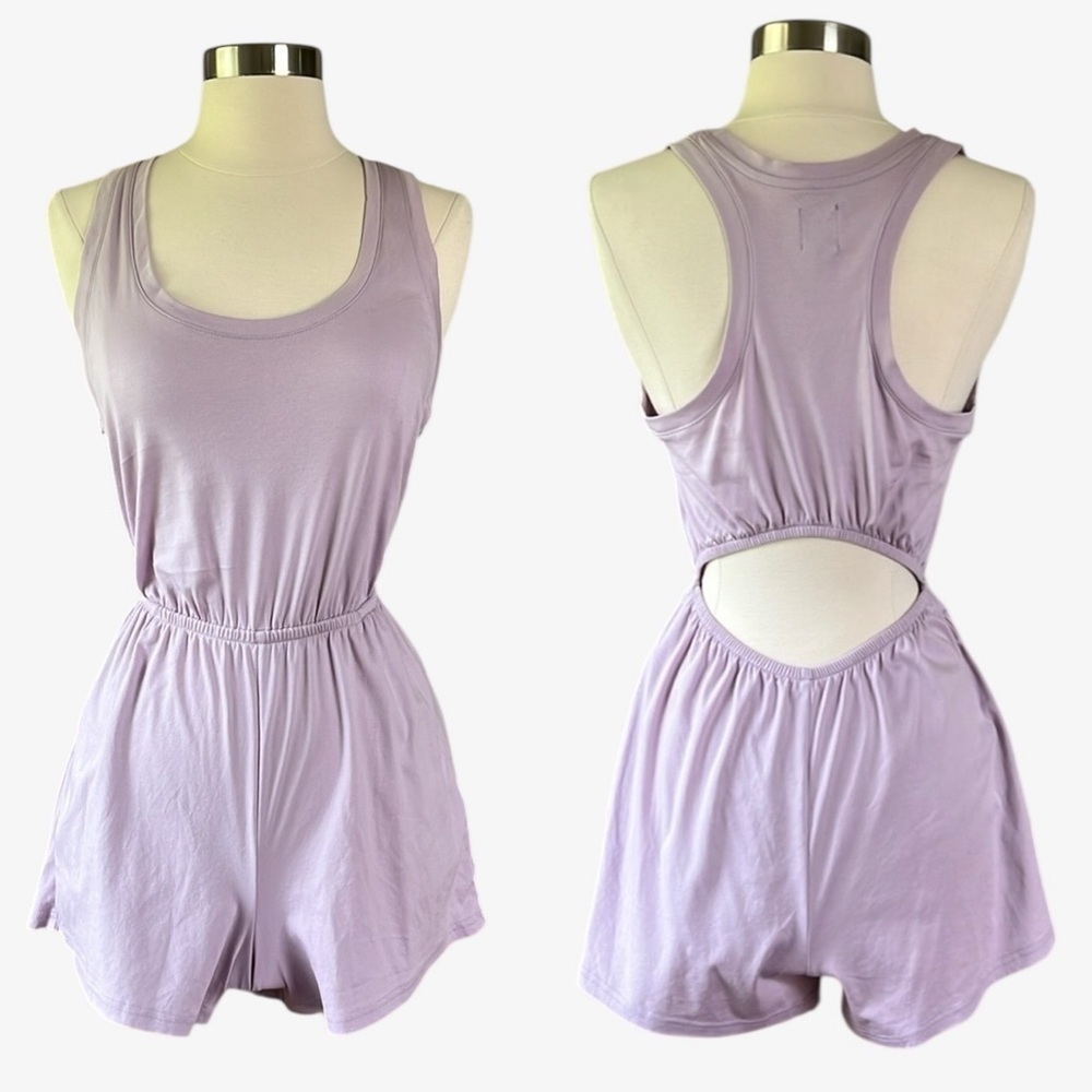 GAP Racerback Cutout Romper in Lavender Size XS